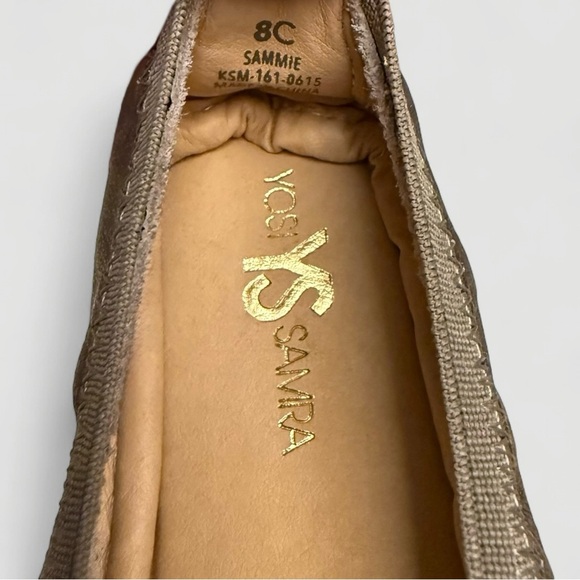 Yosi Samra Girls Size 8 Ballet Flats – Black Patent & Metallic Leather - Picture 3 of 7